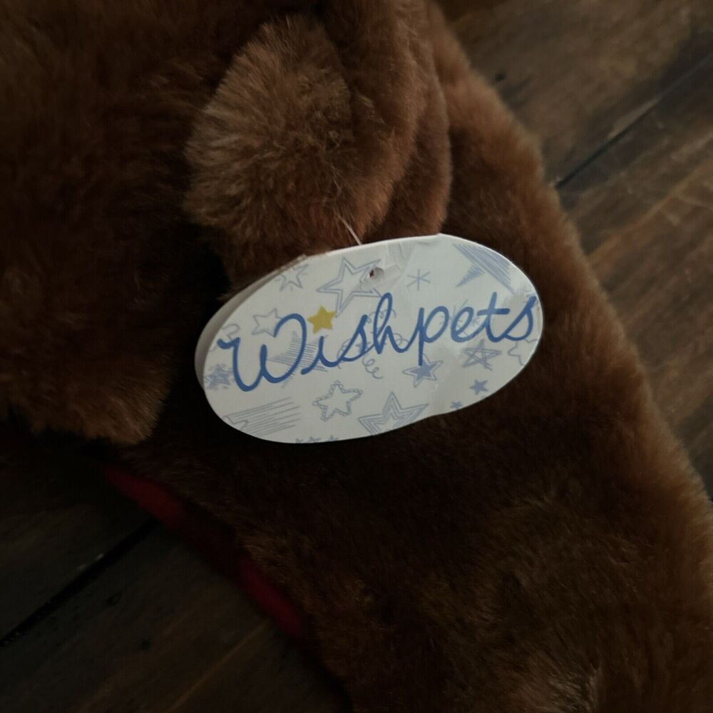 Wishpets 2012 Reindeer Toboggan Cap Plush Hat Mittens Plaid NWT - Picture 6 of 8